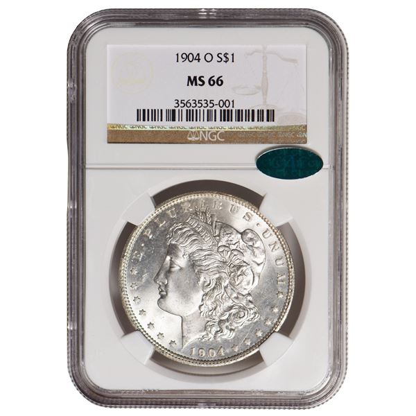 1904-O $1 Morgan Silver Dollar NGC MS66 CAC