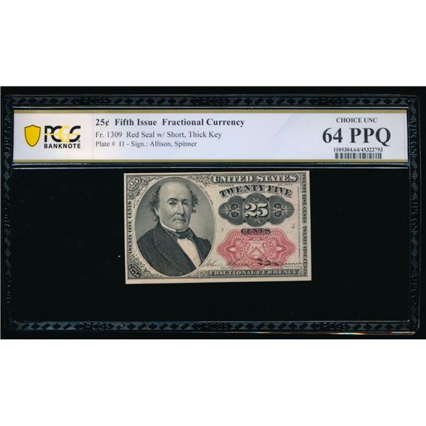 25 Cent Fifth Issue Fractional PCGS 64PPQ
