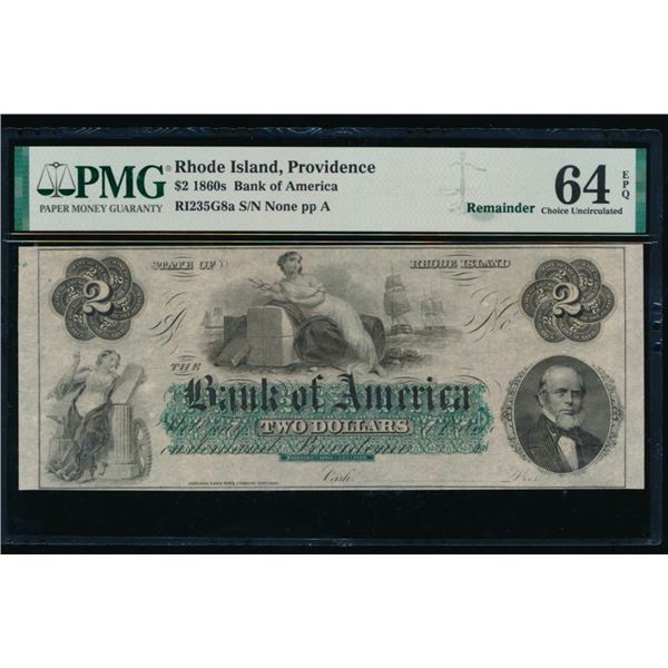1860's $2 Providence RI Obsolete PMG 64EPQ
