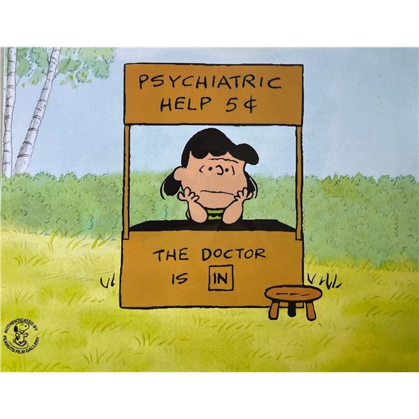 PEANUTS Sericel Animation Art Lucy Psychiatric Doctor