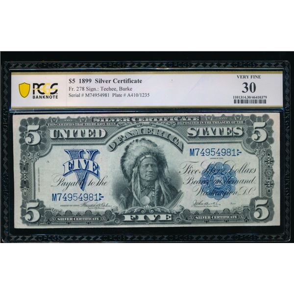 1899 $5 Chief Silver Certificate PCGS 30