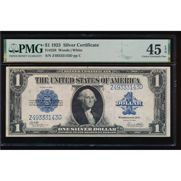 1923 $1 Silver Certificate PMG 45EPQ