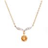Image 1 : Plated 18KT Yellow Gold 1.04cts Citrine and Diamond Necklace