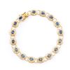 Image 1 : Plated 18KT Yellow Gold 6.25ctw Blue Sapphire and Diamond Bracelet