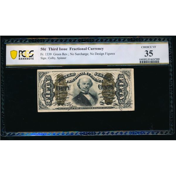 50 Cent Third Issue Fractional PCGS 35