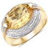 Image 2 : Plated 14KT Yellow Gold 4.50ct Citrine and Topaz Ring
