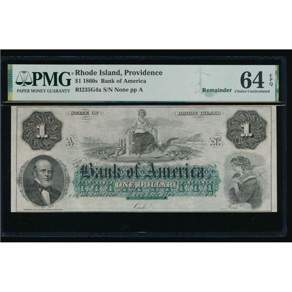1860's $1 Providence RI Obsolete PMG 64EPQ