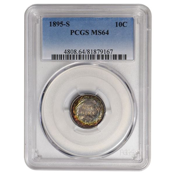 1895-S Barber Dime PCGS MS64