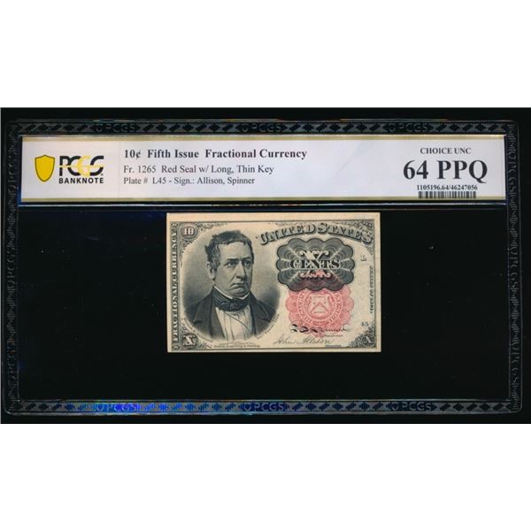 10 Cent Fifth Issue Fractional PCGS 64PPQ