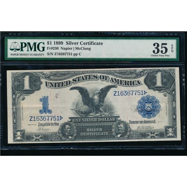 1899 $1 Black Eagle Silver Certificate PMG 35EPQ