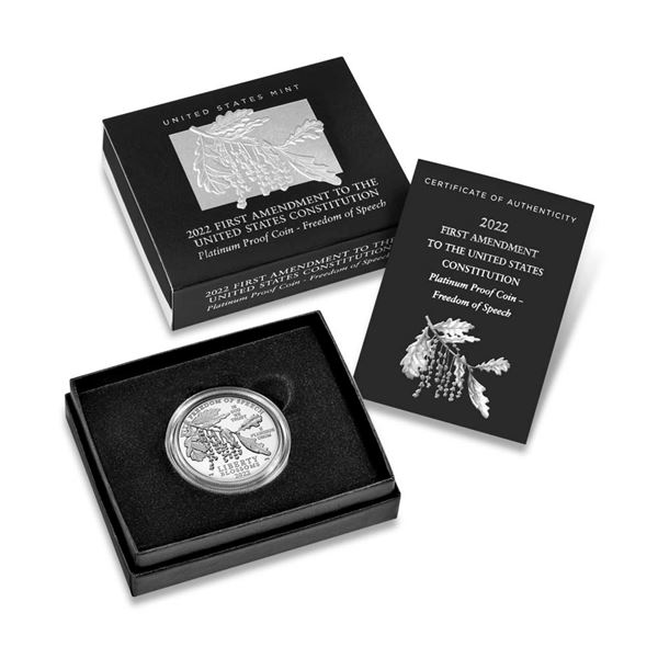 2022 $100 Platinum Proof Coin Freedom of Speech