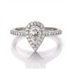 Image 1 : Sparkling 1ct VVS1 Pear Cut White F-G Moissanite Ring