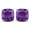 Image 1 : Plated Rhodium 5.20ctw Amethyst Earrings