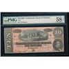 Image 1 : 1864 $10 T-68 Confederate PMG 58EPQ