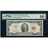 Image 1 : 1963 $2 STAR Legal Tender Note PMG 66EPQ