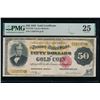 Image 1 : 1882 $50 Gold Certificate PMG 25