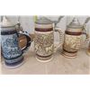 Image 2 : 10 Assorted Ceramic Steins- Many Avon, Most with Metal Lids 