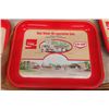 Image 2 : 6 New Old Stock Coca-Cola Metal Serving Trays: 5 Red River Co-op + 1982 Brandon Centennial 