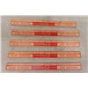 Image 2 : (5) 1949 Coca-Cola Wooden Rulers- New Never Used