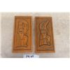 Image 1 : 2 William Nahanee Carved Wooden Plaques 5.5" x 11" 