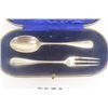 Image 2 : Nevada Silver Company NSC Sterling Silver Fork +Spoon in Case 58.6 grams