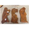 Image 7 : 5 Lyle Wilson Carved Wooden Items ; 1 Harold Dan Eagle / Man / Killer Whale