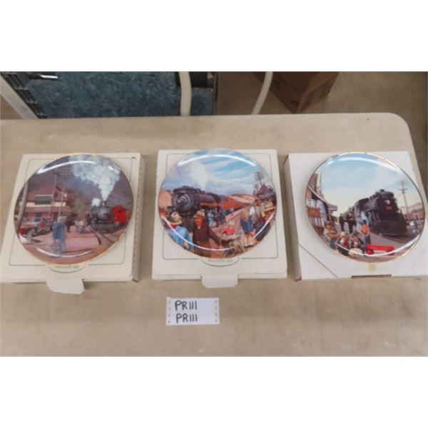 3 Peter Sawatsky Limited Edition Commemorative Collector Plates- Railway