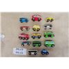 Image 1 : Assorted Wood with Magnet Train Cars, Percy Engine, a couple Cars - Thomas Tank Engine Style