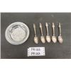 Image 1 : Set of 5 Dionne Quintuplet Spoons + Small Bowl