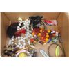 Image 6 : Box Lot of Assorted Costume Jewelry ; Necklaces, Brooches, Bracelets, Hair Clips, Earrings