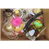 Image 7 : Box Lot of Assorted Costume Jewelry ; Necklaces, Brooches, Bracelets, Hair Clips, Earrings
