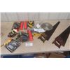 Image 1 : 2 Saws, 3 New Tool Kits, Castors, Assorted Tools