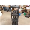 Image 3 : 4 Tier Black Plastic Shelf 17" x 35" x 54" 