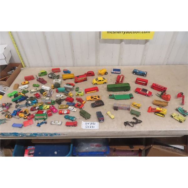 Large Assortment Die Cast Cars ; Dinky, Corgi, Lesni, Hot Wheels plus more