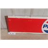 Image 2 : Painted Metal Pepsi Sign 10" x 48" 