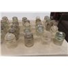 Image 2 : 31 Vintage Clear Glass Insulators, 3 Metal Insulator Screw Stands