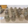 Image 3 : 31 Vintage Clear Glass Insulators, 3 Metal Insulator Screw Stands