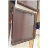 Image 2 : 3 Portable Wood + Glass Display Cases - 2 Are 3" x 28" x 30"  - 1 is 2.5"x 22" x 31" 