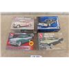 Image 1 : 4 AMT Model Kits 1:25 Scale ; '56 Ford Victoria - Sealed, '57 Ford Hard Top - Sealed, 55 Chevy Cameo