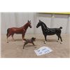 Image 1 : 3 Beswick Horse Ornaments; 2) 8" x 9" , 1) 3" x 4" 