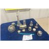 Image 1 : Antique Sterling Silver Hair Receiver, 6 Dresser Jars, Pill Pendant witu Mirror, 3 Perfume Bottles +