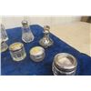 Image 2 : Antique Sterling Silver Hair Receiver, 6 Dresser Jars, Pill Pendant witu Mirror, 3 Perfume Bottles +