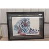 Image 1 : Tiger Framed Print 33" x 44" 