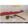 Image 1 : Hikers Axe Head with Holster, Soft Gun Case, Sledge Hammer