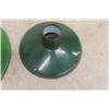 Image 2 : 2 Porcelain Light Shades ; 1) 12" Wide, 1) 18" Wide 