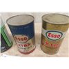 Image 2 : 4 Quart Oil Cans; (2) Esso, Bardahl, Mobil