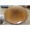 Image 2 : Walnut Pedestal Stand with Drawer + Fitted Protective Glass 28" Tall x 27" Wide