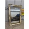 Image 1 : Small Wall Mirror- White + Nicely Decorated 17"×25.5"