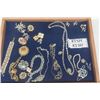 Image 1 : Assorted Glittery Costume Jewelry: Necklaces, Bracelets, Brooches, Earrings