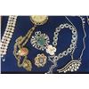 Image 3 : Assorted Glittery Costume Jewelry: Necklaces, Bracelets, Brooches, Earrings
